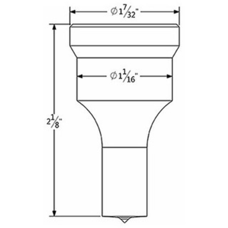 219 Oblong Punch 3/4 x 1 with 1/4 x 1/8 Single Keyway – 21992432