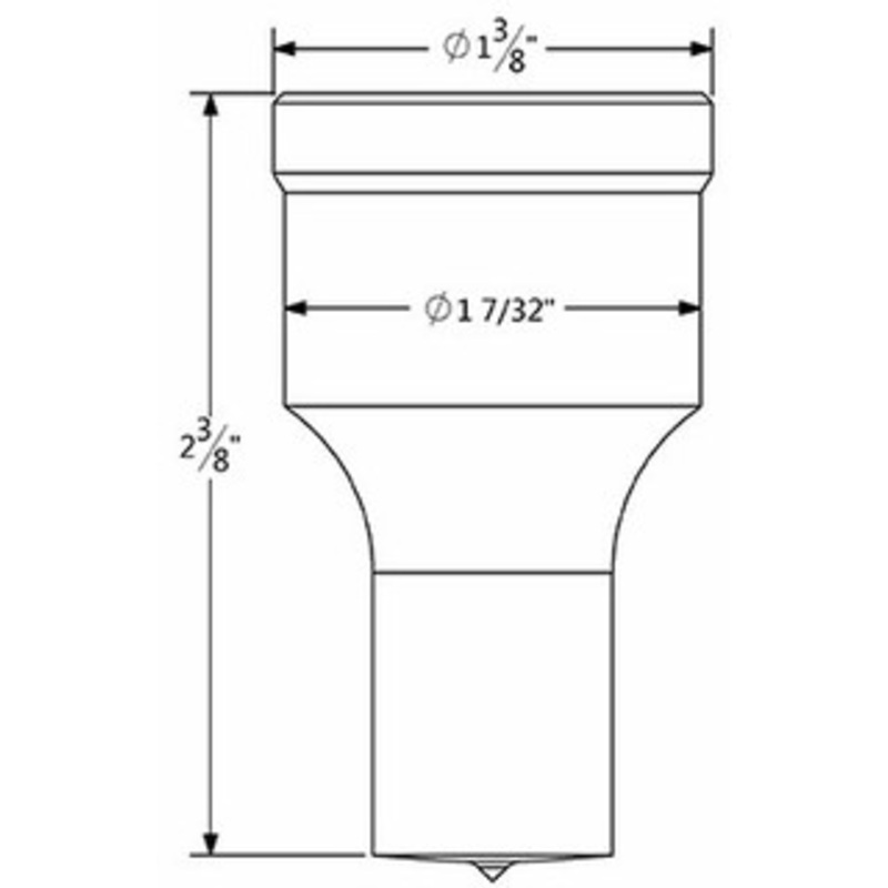 221 Oblong Punch 17/32 x 1 with 1/4 x 1/8 Keyway – 22191732
