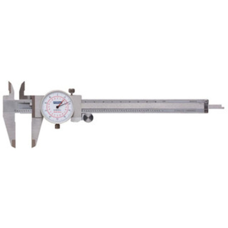 Fowler Dial Caliper: 6” Range, 0.001” Graduation, 0.1” per Revolution 5-1/2” Jaw Length, White Face,  0.001” Accuracy 52-030-006 – 88728787