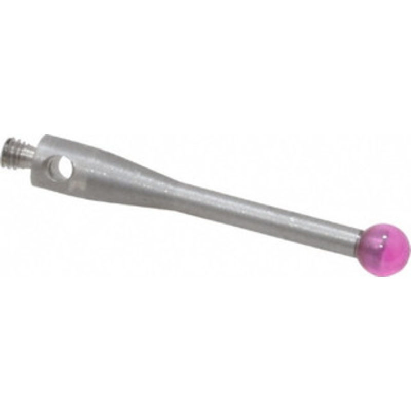 SPI CMM Ball Stylus: 3 mm Ball Dia, 20 mm OAL, M2, M2 Ruby Point Z3300 – 06424550