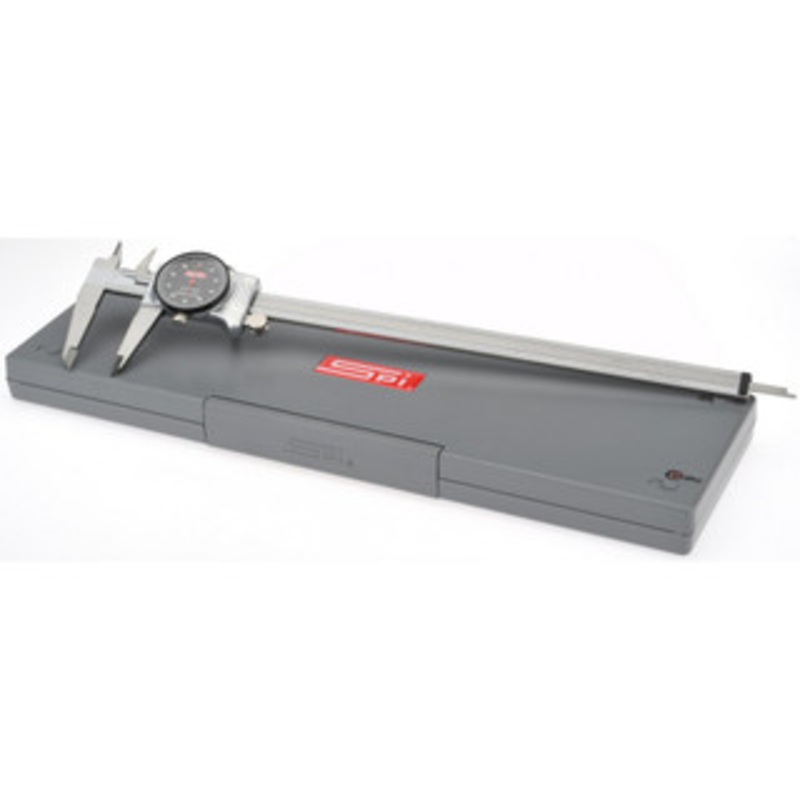 SPI Dial Caliper: 12” Range, 0.001” Graduation, 0.1” per Revolution 2.51” Jaw Length, Black Face, 0.0015” Accuracy CMS160725052 – 37530516