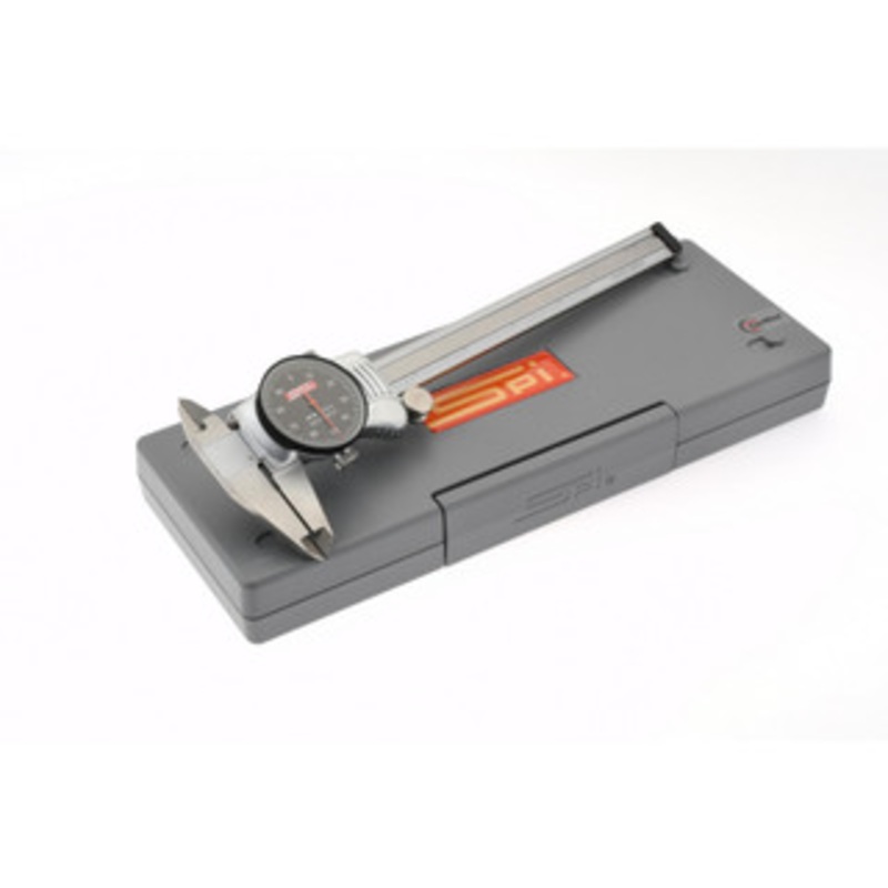 SPI Dial Caliper: 6” Range, 0.001” Graduation, 0.1” per Revolution 1.57” Jaw Length, Black Face, 0.001” Accuracy CMS160725027 – 37530615