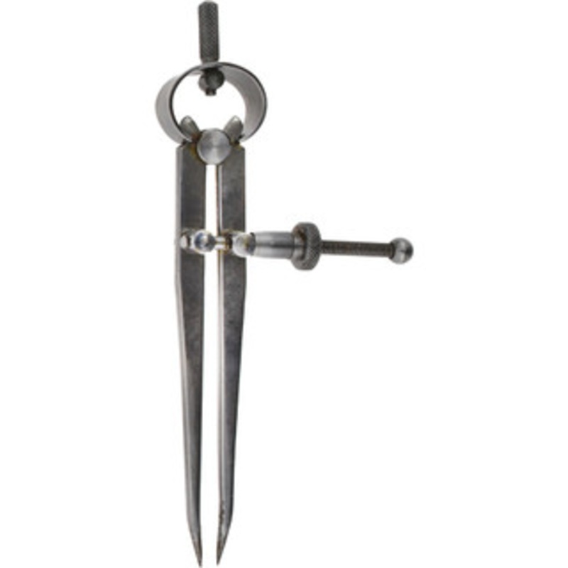 Value Collection 4 Inch Leg, Spring Joint, Steel, Polished, Divider 4 Inch Max Measurement, 100mm Max Measurement, Flat Leg with Quick Nut Adjustment DD/4 – 06485049
