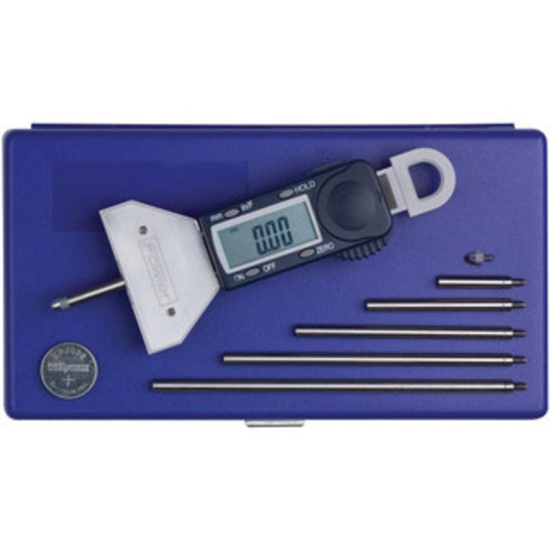 Fowler 0 to 22 Metal (Rod) & Plastic (Body) Electronic Depth Gage 0.02mm Accuracy, 0.01mm Resolution, 53mm Base Length 74-225-555-0 – 77854917