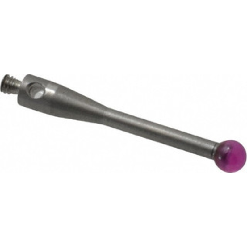 Fowler CMM Ball Stylus: 3 mm Ball Dia, 20 mm OAL, M2 Ruby Point, Stainless Steel Stem 54-772-330-0 – 08582553