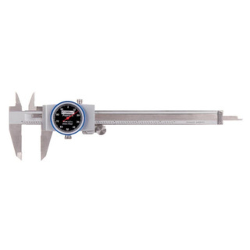 Fowler Dial Caliper: 6” Range, 0.001” Graduation, 0.1” per Revolution 1.6” Jaw Length, Black Face,  0.001” Accuracy 52-008-707-0 – 03008562