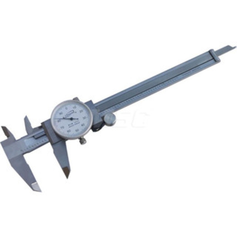 iGaging Dial Caliper: 6” Range, 0.001” Graduation, 0.1” per Revolution 1.5855” Jaw Length, White Face, 0.005” Accuracy 100-020 – 17621145
