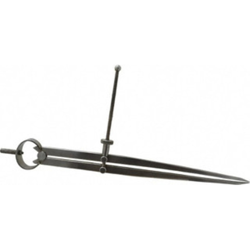 Value Collection 10 Inch Leg, Spring Joint, Steel, Polished, Divider 10 Inch Max Measurement, 250mm Max Measurement, Flat Leg with Quick Nut Adjustment DD/10 – 06485106