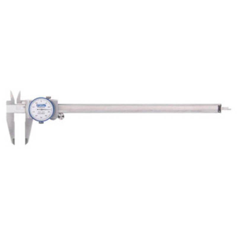Fowler Dial Caliper: 12” Range, 0.001” Graduation, 0.1” per Revolution 2.35” Jaw Length, White Face,  0.002” Accuracy 52-008-712-0 – 85213452