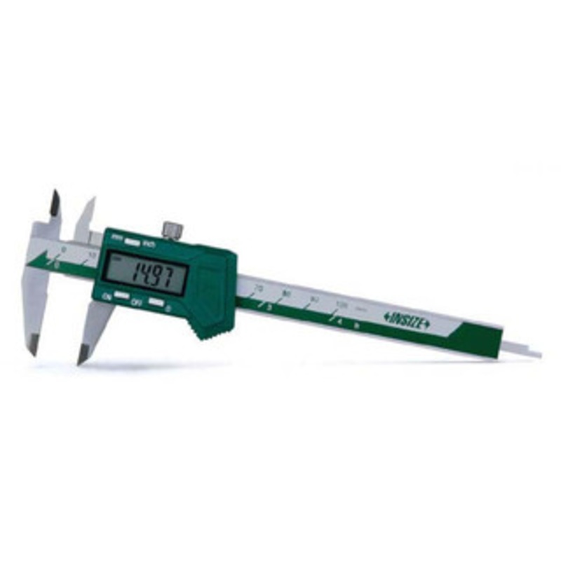 Insize Electronic Caliper: 0 to 4, 0.0005 Resolution 0.0008 Accuracy, 1.181 Jaw Length, Stainless Steel Jaws 1111-100A – 95403549