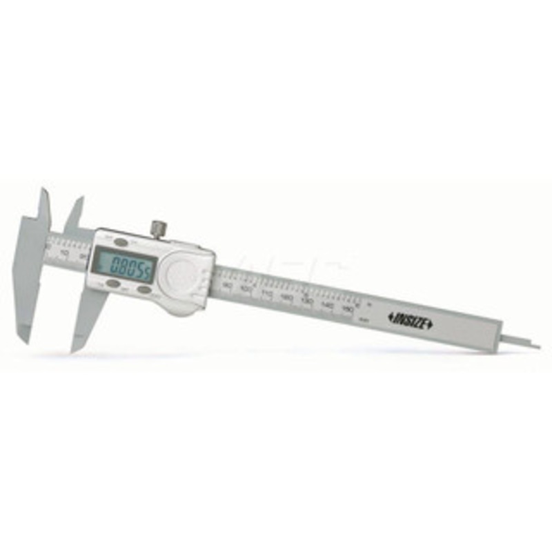 Insize Electronic Caliper: 0 to 6, 0.0005 Resolution 0.0040 Accuracy, 1.575 Jaw Length, Plastic Jaws 1139-150 – 15630379