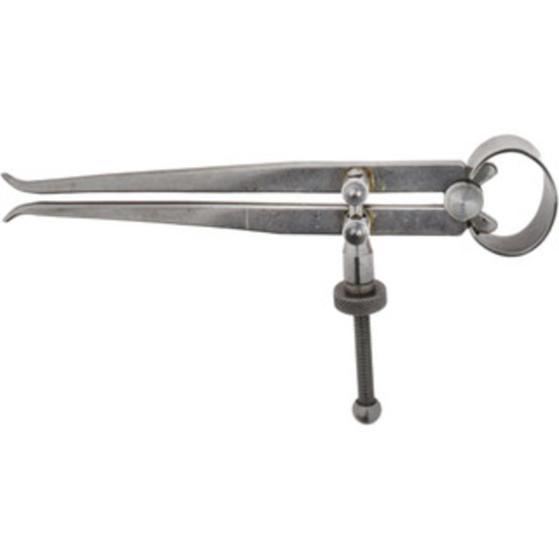 Value Collection 4 Inch Leg, Spring Joint, Steel, Polished, Inside Caliper 4 Inch Max Measurement, 100mm Max Measurement, Flat Leg with Quick Nut Adjustment ID/4 – 06487045