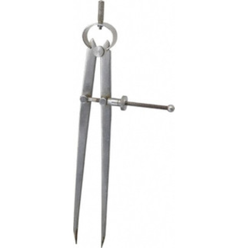 Value Collection 8 Inch Leg, Spring Joint, Steel, Polished, Divider 8 Inch Max Measurement, 200mm Max Measurement, Flat Leg with Quick Nut Adjustment DD/8 – 06485080