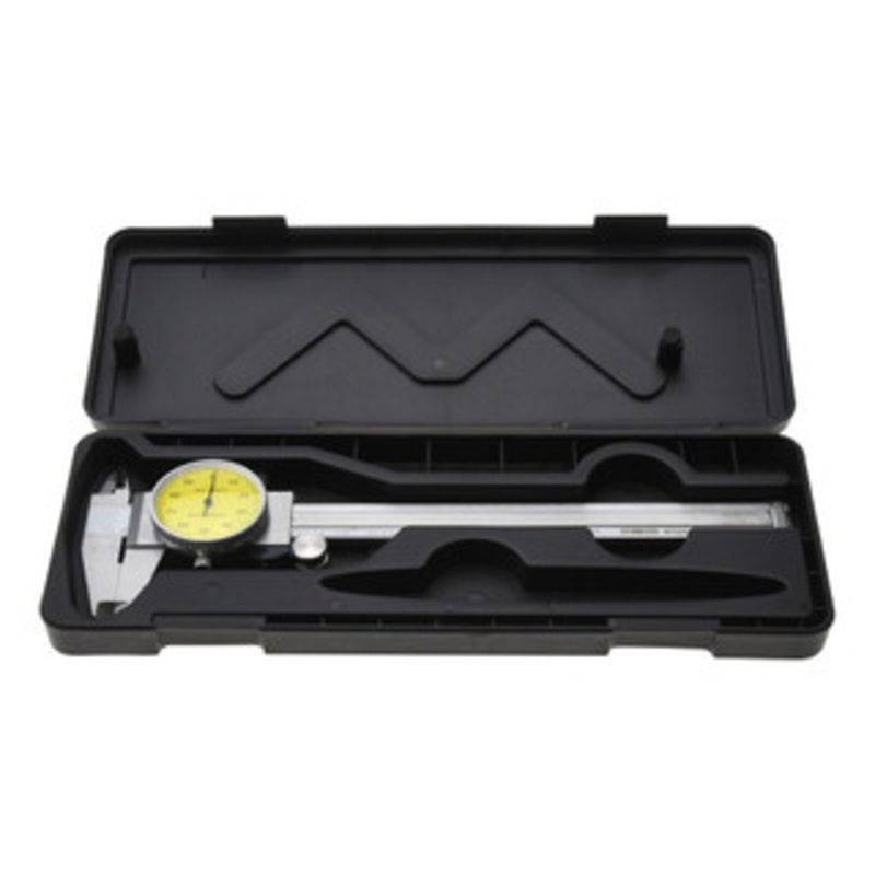 Value Collection Dial Caliper: 6” Range, 0.001” Graduation, 0.1” per Revolution 1.57” Jaw Length, Yellow Face 102-1036 – 56450810