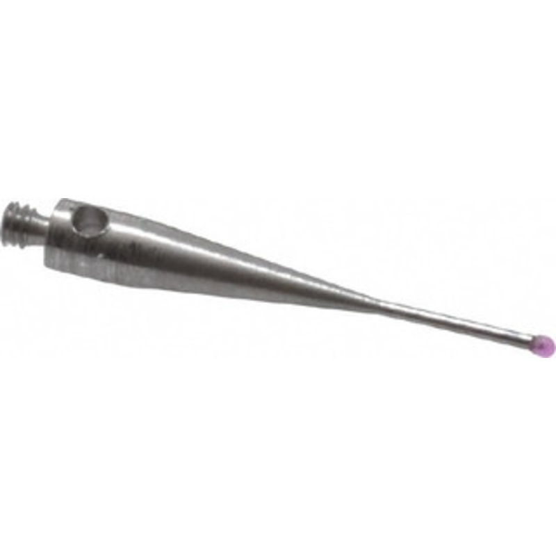 Fowler CMM Ball Stylus: 1 mm Ball Dia, 20 mm OAL, M2 Ruby Point, Stainless Steel Stem 54-772-301-0 – 08582512
