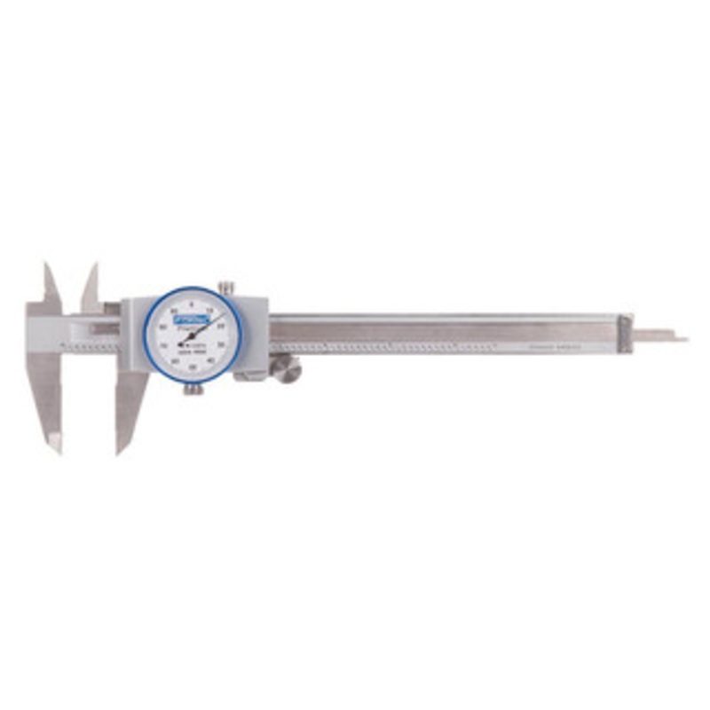 Fowler Dial Caliper: 6” Range, 0.001” Graduation, 0.1” per Revolution 1-1/2” Jaw Length, White Face,  0.001” Accuracy 52-008-706-0 – 85213437