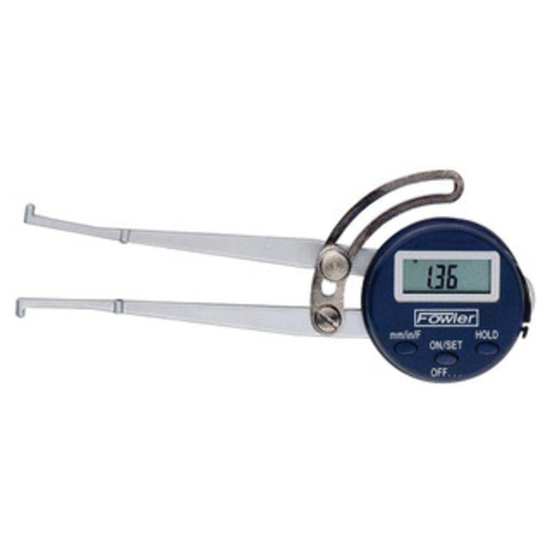 Fowler Electronic Caliper Gages, Type: Inside, Min. Measurement (mm): 12.70, Max. Measurement: 6/150 mm, Resolution (mm): 0.1000, Resolution (Inch): 0.01, Groove Depth (Decimal Inch): 0.1200 54-554-730-0 – 79437356