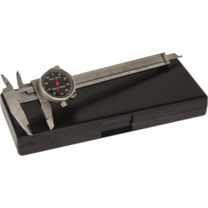 Value Collection Dial Caliper: 4” Range, 0.001” Graduation, 0.1” per Revolution 1.18” Jaw Length, Black Face 10B-S004 – 00233213