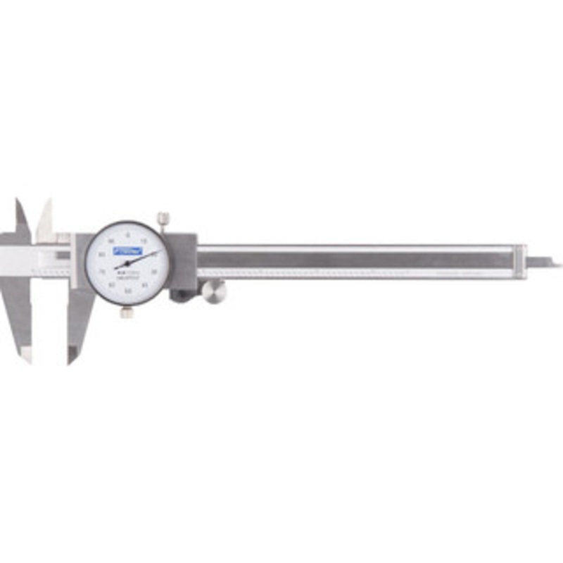 Fowler 0 to 6 Range, 0.001 Graduation, 0.1 per Revolution, Dial Caliper White Face, 1.6 Jaw Length, Accurate to 0.0010 52-008-007-1 – 20622007