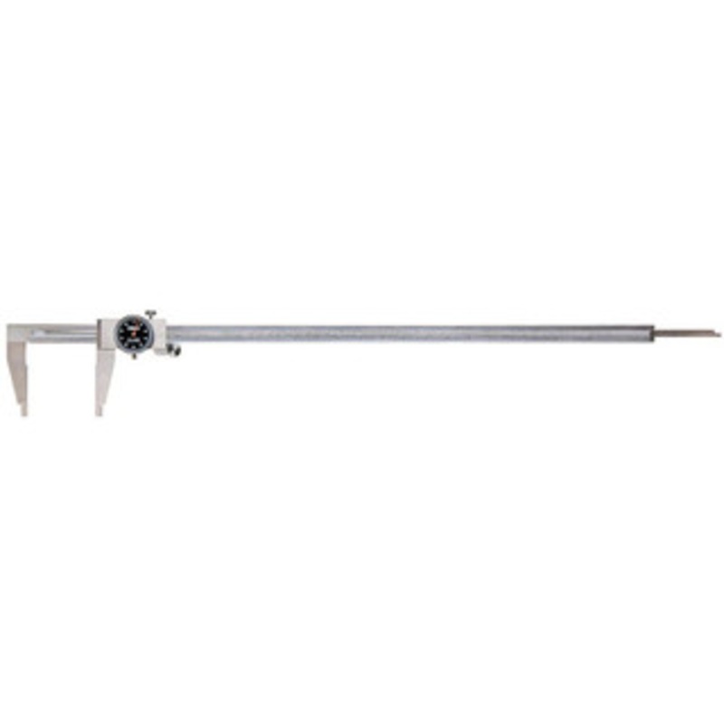 Fowler Dial Caliper: 24” Range, 0.001” Graduation, 0.1” per Revolution 3.375” Jaw Length, Black Face,  0.003” Accuracy 52-008-024-0 – 74200817