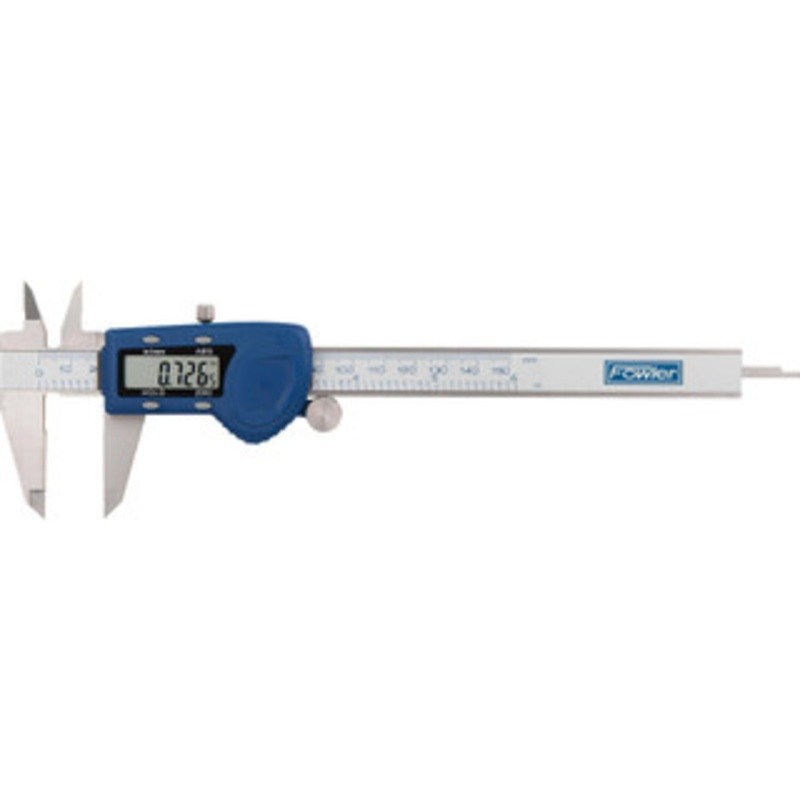 Fowler Electronic Calipers, Maximum Measurement (Decimal Inch): 8, Maximum Measurement (mm): 200, Measurement Range: 0in to 8in, 0mm to 200mm, Resolution: 10.0005in, 10.01mm, Accuracy: 10.0016in, 10.04mm, Data Output: No 54-101-200-1 – 76787100