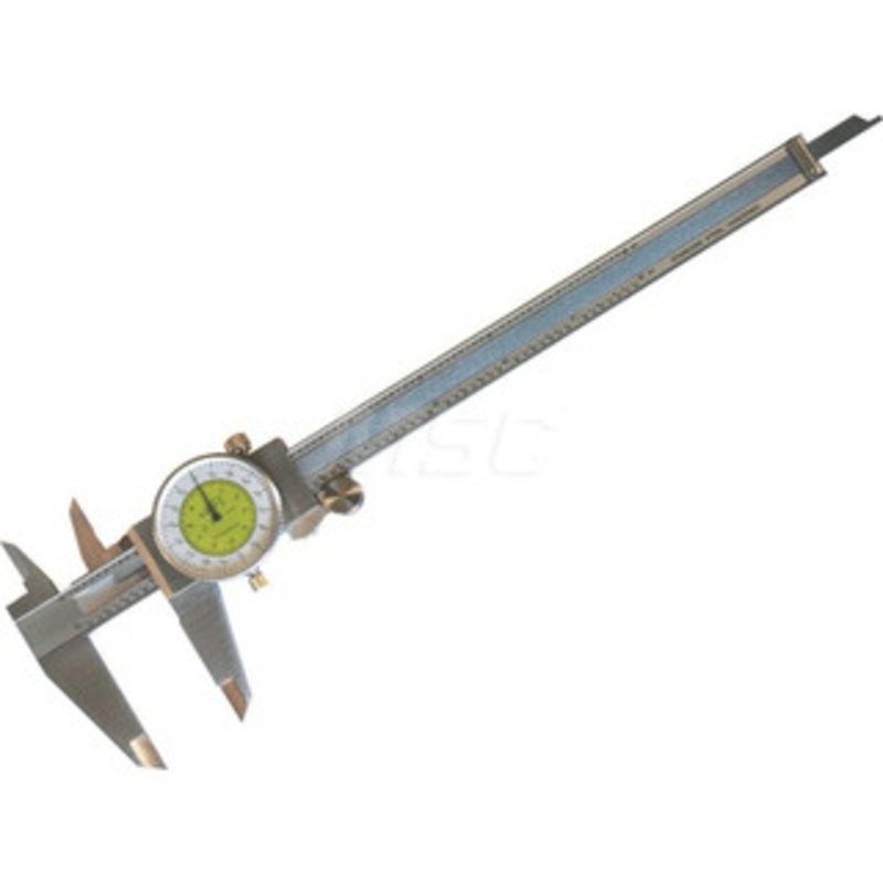 iGaging Dial Caliper: 8” Range, 0.001” Graduation, 0.1” per Revolution 1.9” Jaw Length, White Face, 0.005” Accuracy 100-164-08 – 17620840