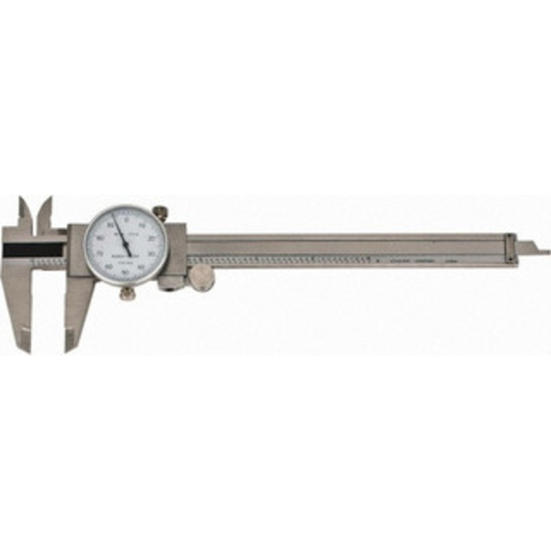 Value Collection Dial Caliper: 6” Range, 0.001” Graduation, 0.1” per Revolution White Face MS170612001 – 76367069