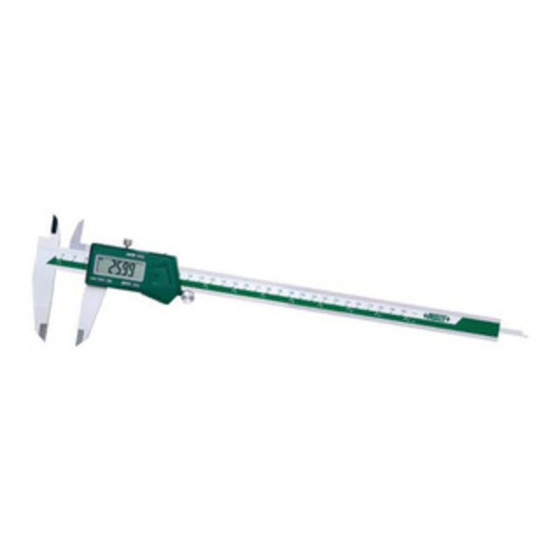 Insize Electronic Caliper: 0 to 12, 0.0005 Resolution 0.0012 Accuracy, 2.52 Jaw Length, Stainless Steel Jaws, Data Output 1196-300 – 28731131