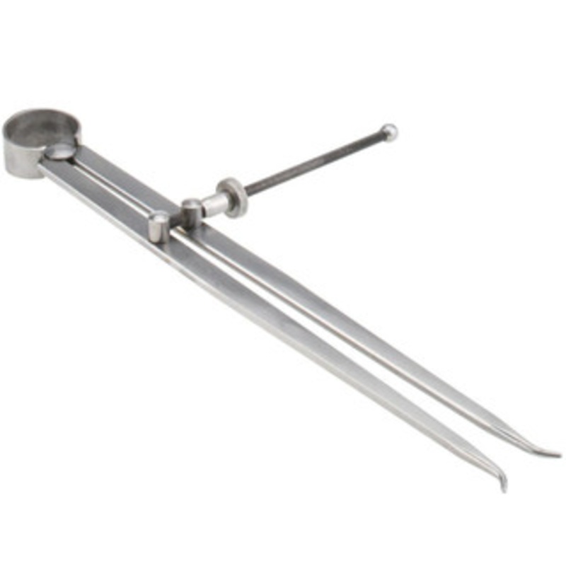 Value Collection 10 Inch Leg, Spring Joint, Steel, Polished, Inside Caliper 10 Inch Max Measurement, 250mm Max Measurement, Flat Leg with Quick Nut Adjustment ID/10 – 06487102