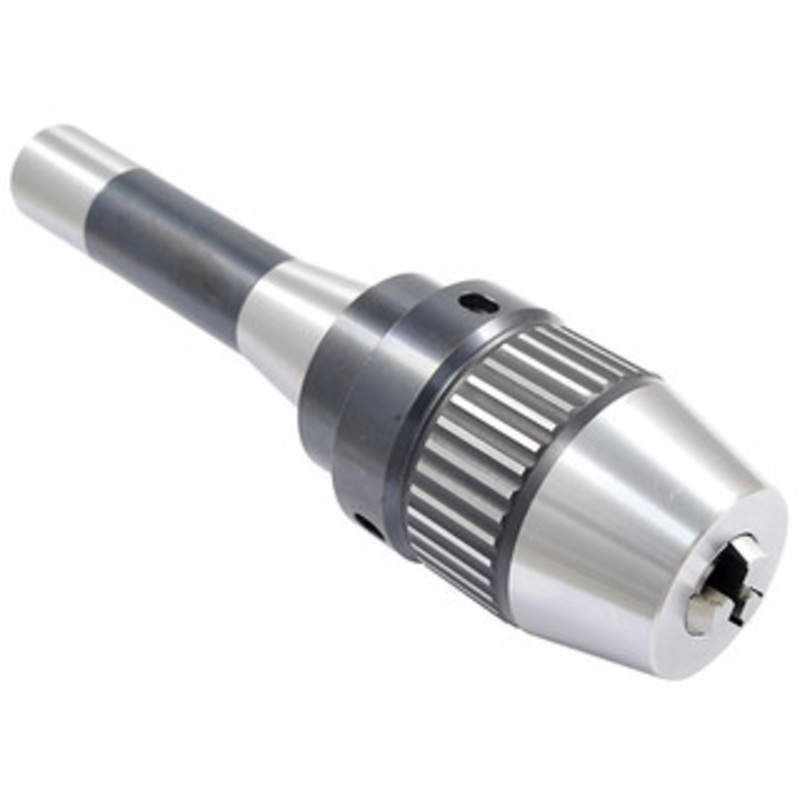 Precise Pro-Series R8 Integrated Keyless Drill Chuck, 1/64-5/8 Clamp Capacity, 7/16-20 Drawbar End – 3701-4672