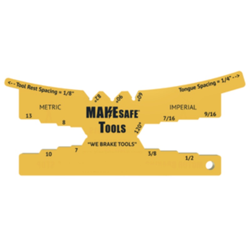 MAKEsafe Bench Grinder Safety Gauge & Multi-Tool – Epoxy Laminate – GG-F