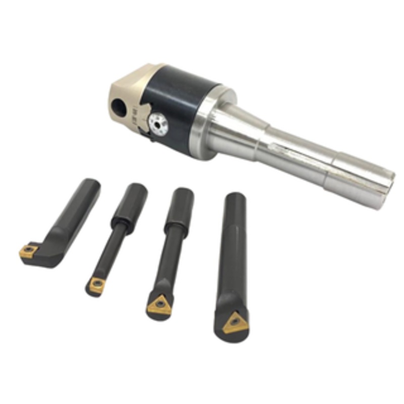 Precise Indexable Boring Tool Set with 2 Boring Head, R8 Shank & 4 Boring Bars – 1906-0201
