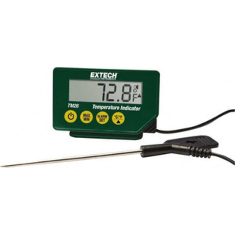Extech -40 to 392F Waterproof Digital Thermometer LCD Display, Stainless Steel Probe Sensor, CR-2032 Power TM26 – 49281439