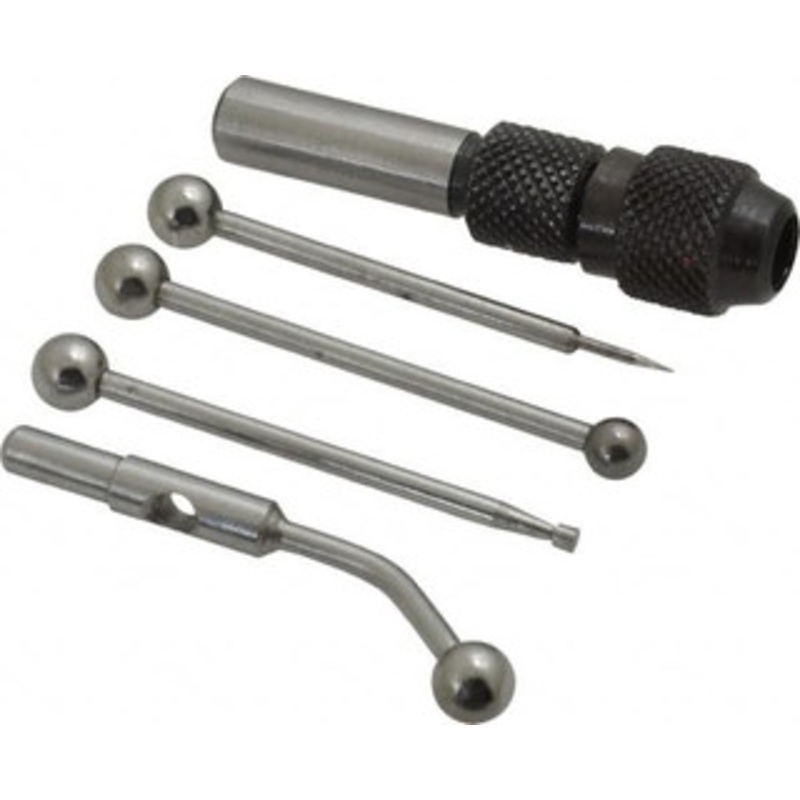 GROZ USA Single End, Center Finder Set Mechanical 0.1 Inch Head Diameter, Ball, Conical, Disc Head Type, Includes 4 Attachments, Case, Holder, 4 Pieces WCF/WZ/6/SPL – 06501944