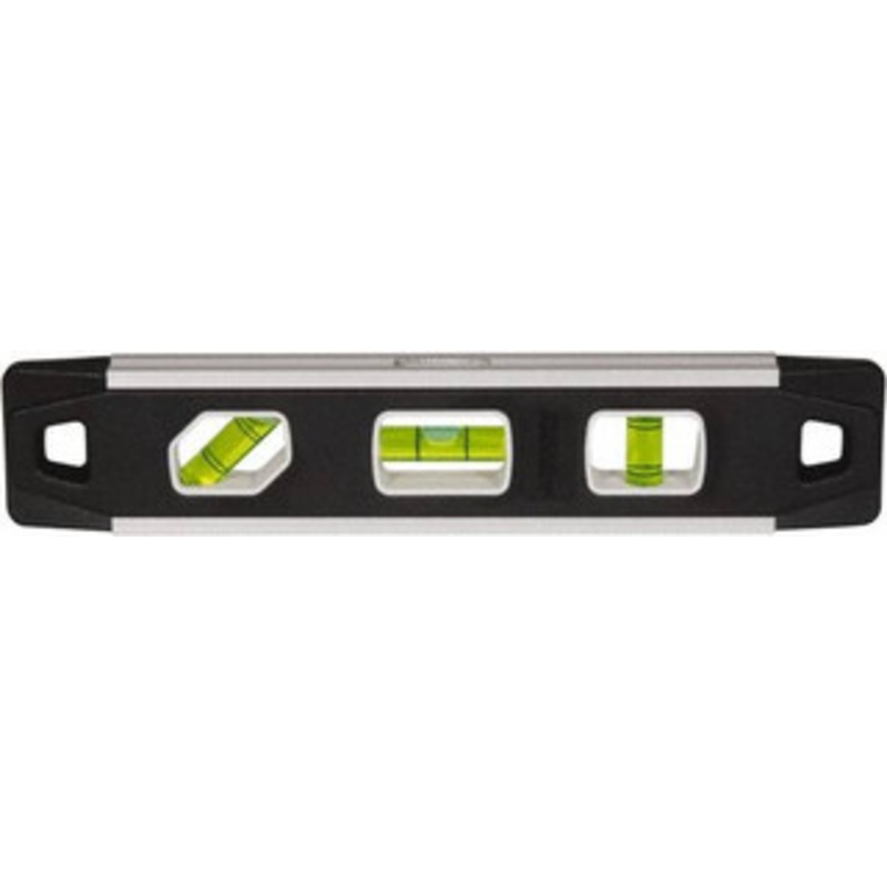 Johnson Level & Tool Magnetic 9 Long 3 Vial Torpedo Level Aluminum, Black, 1 Plumb, 1 Level & 1 45 Vials 1421-0900 – 43566371