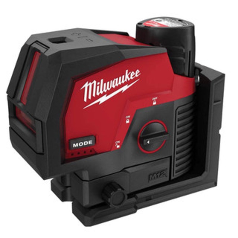 Milwaukee Tool Laser Levels, Level Type: Cross Line & Plumb Points, Maximum Measuring Range (Feet): 125, Number of Beams: 2, Beam Color: Green, Accuracy: 0.125 3622-21 – 13881354