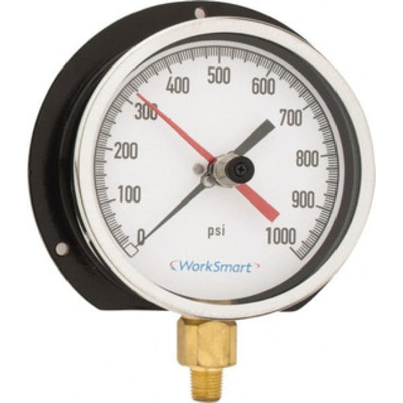 Value Collection 4-1/2 Dial, 1/4 Thread, 0-1,000 Scale Range, Pressure Gauge Lower Connection Mount, Accurate to 0.5% of Scale WS-PE-310 – 59274324