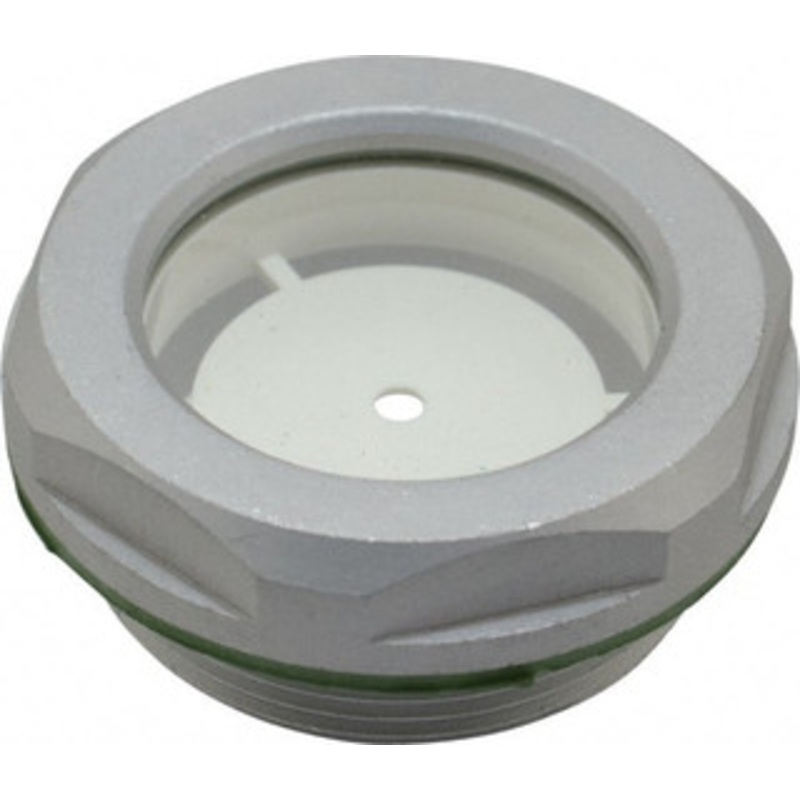J.W. Winco M40x1.5 Thread, 46mm Distance Across Flats, Aluminum Oil Level Sight Glasses 50mm Flange Diameter, 9mm Head Height, 12mm Length Under Head R33/A – 64829377