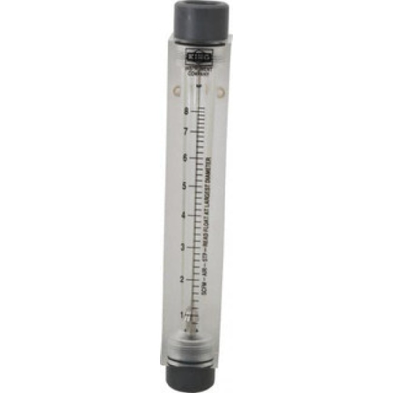 King Instrument 1/2 FNPT Port Block Style, Inline Flowmeter 125 Max psi, 8.2 SCFM, Acrylic 7511215B-03 – 86485612