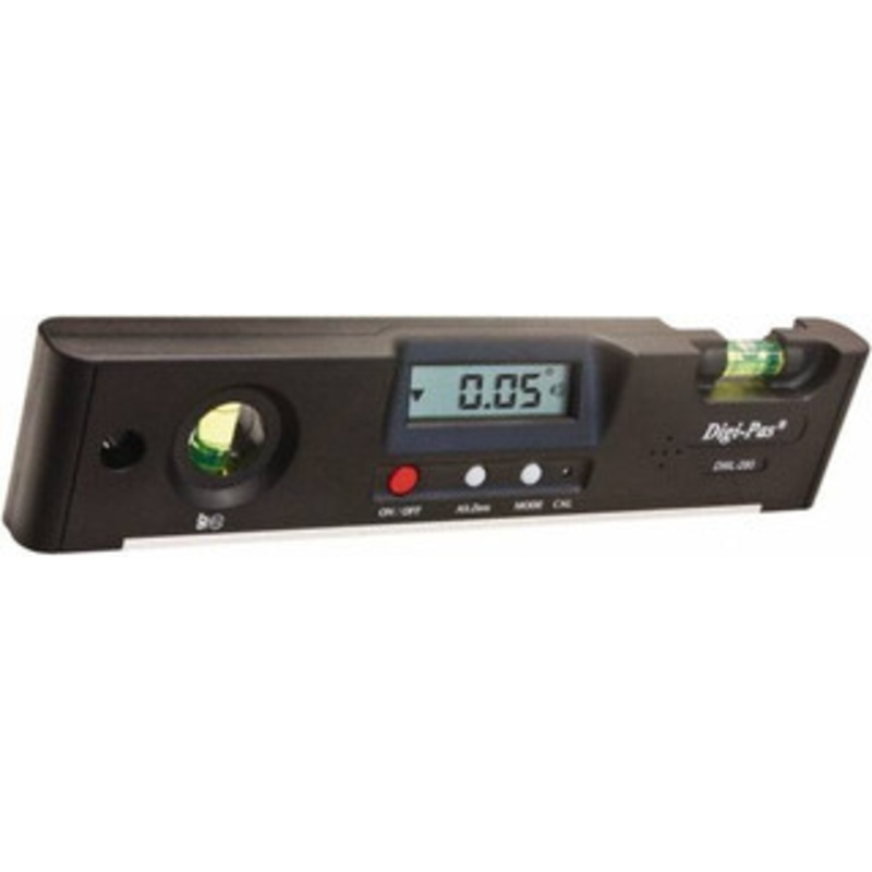 Digi-Pas Magnetic 9 Long 2 Vial Torpedo Level ABS Plastic, Black, 1 Plumb & 1 Level Vial DWL280 – 42823872