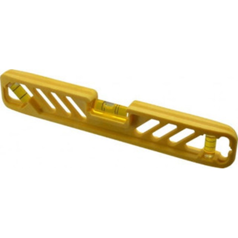 Empire Level Magnetic 9 Long 3 Vial Torpedo Level Polycast, Yellow, 1 45, 1 Level & 1 Plumb Vials 331-9 – 64209190