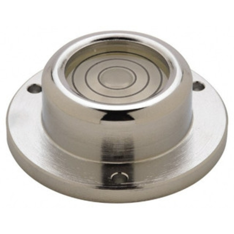 Geier & Bluhm 1-3/4 Inch Base Diameter x 0.63 Inch Overall Height, 3 Circles, Brass Bull’s Eye Circular Level 0.3 Inch Vial Diameter, 13/16 Inch Inner Diameter, 0.12 Inch Mounting Hole Diameter, 30 min Sensitivity, -40 to 150F 2-16019 – 67944751