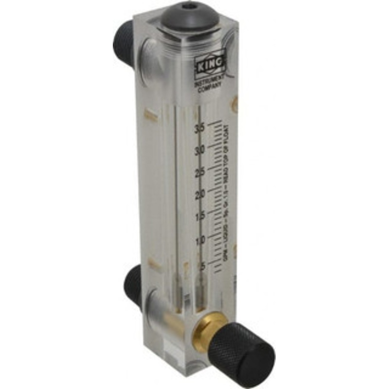 King Instrument 1/2 M Port Block Style Panel Mount Flowmeter 100 Max psi, 3.5 GPM, Acrylic 75302113C-06 – 86485695
