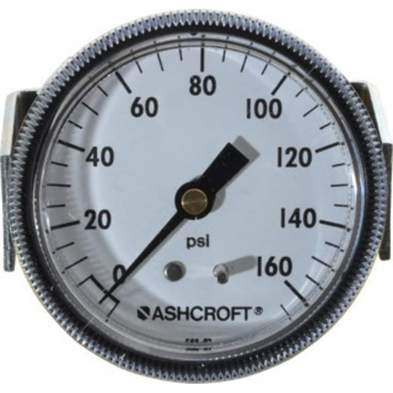 Ashcroft 2-1/2 Dial, 1/4 Thread, 0-160 Scale Range, Pressure Gauge Center Back Connection Mount 662876001460 – 56480239