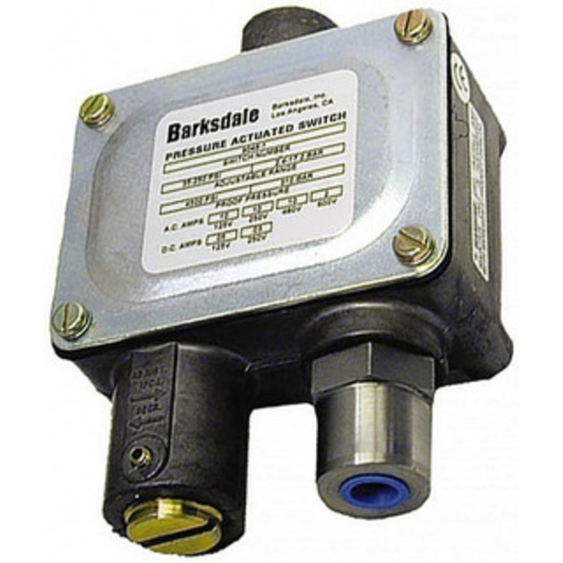 Barksdale 200 to 3,000 psi Adjustable Range, 10,000 Max psi, Sealed Piston Pressure Switch 1/4 NPT Female, Screw Terminals, SPDT Contact, 416SS Wetted Parts, 2% Repeatability 9048-4 – 31041635