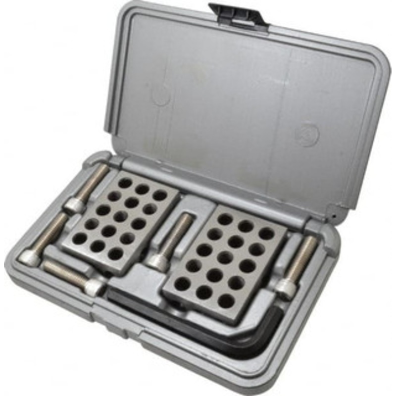 Fowler 0.0003 Squareness Per Inch, Hardened Steel, 1-2-3 Block with 23 Hole Setup Block 55-60 HRC Hardness, Sold As Matched Pair 52-439-032-0 – 91009076