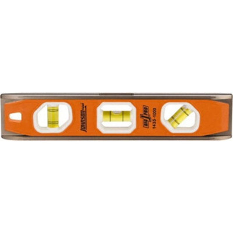Johnson Level & Tool Magnetic 10 Long 3 Vial Torpedo Level Aluminum, Black, 1 Plumb, 1 Level & 1 45 Vials 1435-1000 – 56373350