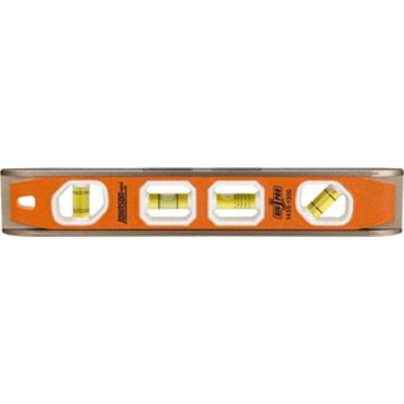 Johnson Level & Tool Magnetic 12 Long 4 Vial Torpedo Level Aluminum, Black, 1 Plumb, 1 Level & 1 Vari-Pitch & 1 45 Vials 1435-1200 – 56373335