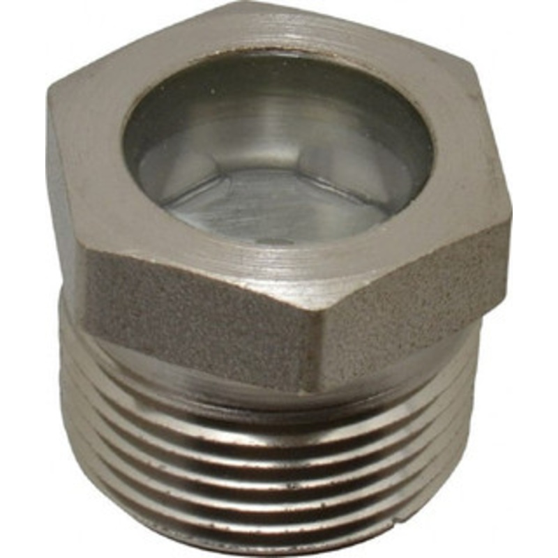 LDI Industries 3/4 Sight Diam, 3/4 Thread, 0.94 OAL, High Pressure Fused Pipe Thread with Reflector Sight Glass & Flow Sight 1-1/16 Head, 1,500 Max psi, 3/4-14 Thread LSP51-05-01 – 56476054