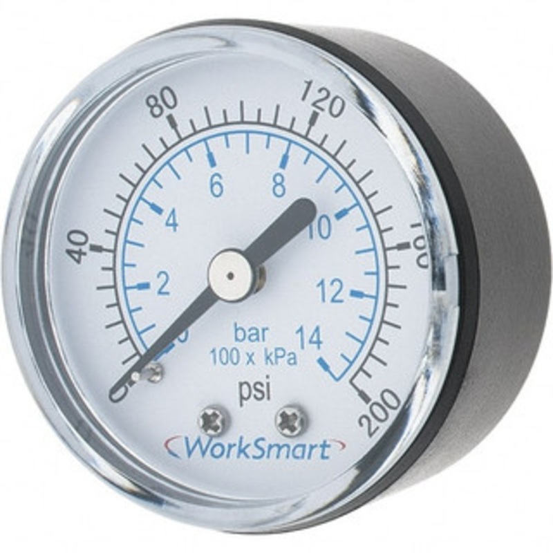 Value Collection 2 Dial, 1/4 Thread, 0-200 Scale Range, Pressure Gauge Center Back Connection Mount, Accurate to 3-2-3% of Scale WS-PE-GAGE-35 – 70669908